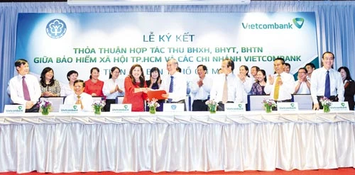 Vietcombank triển khai thỏa thuận hợp tác thu BHXH, BHYT, BHTN trên địa bàn thành phố Hồ Chí Minh