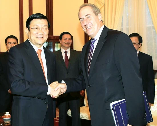 Chủ tịch nước Trương Tấn Sang tiếp đại diện thương mại Hoa Kỳ