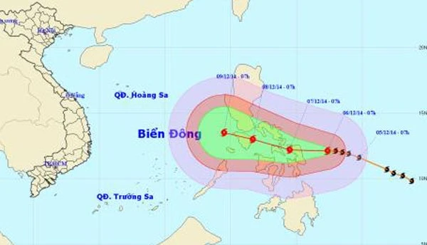 Tin bão gần biển Đông