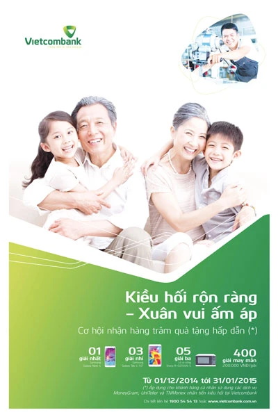 Vietcombank triển khai chương trình khuyến mãi hấp dẫn dành cho khách hàng nhận tiền kiều hối