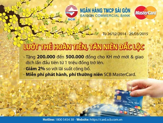 “Tân niên đắc lộc” cùng scb Mastercard