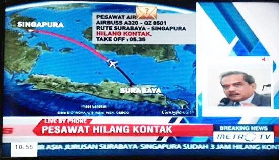 Máy bay AirAsia chở 162 người mất tích