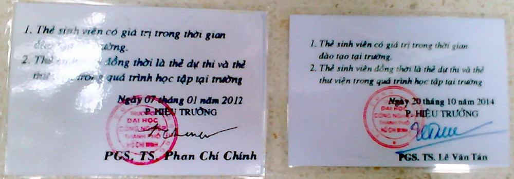 Tràn lan thẻ sinh viên giả