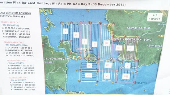 Vụ tìm kiếm máy bay QZ8501 mất tích: Mở rộng tìm kiếm trên đất liền