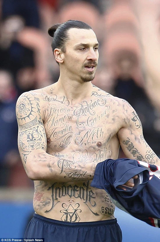 Giải mã bí mật hình xăm trên cơ thể Zlatan Ibrahimovic