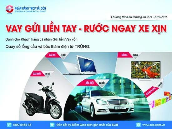 Trúng xe Mercedes với chương trình dự thưởng “khủng” tại SCB