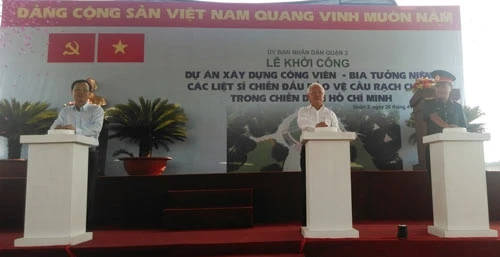 Khởi công xây dựng công viên - bia tưởng niệm cầu Rạch Chiếc