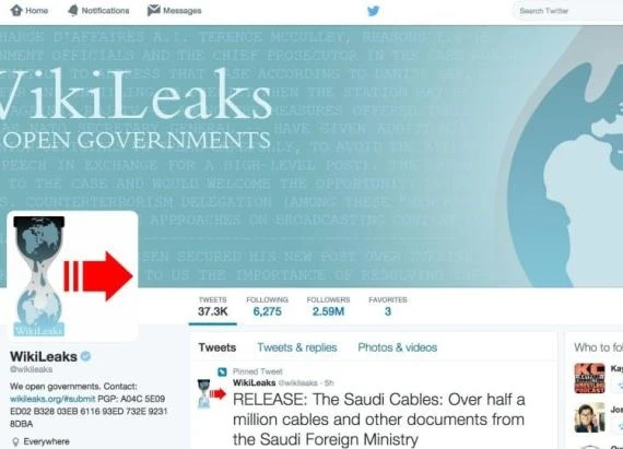 500.000 tài liệu ngoại giao của Saudi Arabia được WikiLeaks công bố