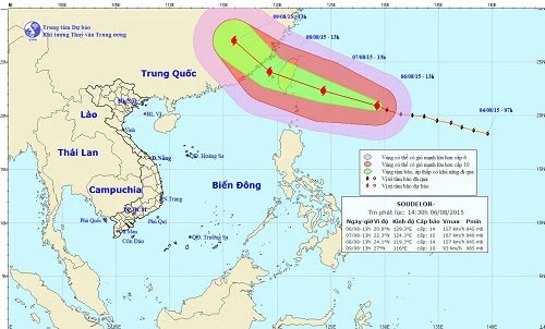 Bão Soudelor giật cấp 17 đe dọa thời tiết biển Đông