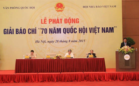 Phát động Giải báo chí “70 năm Quốc hội Việt Nam”