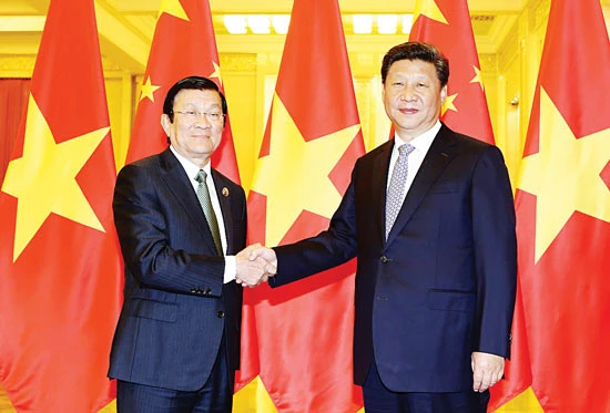 Chủ tịch nước Trương Tấn Sang gặp Tổng Bí thư, Chủ tịch nước Trung Quốc Tập Cận Bình