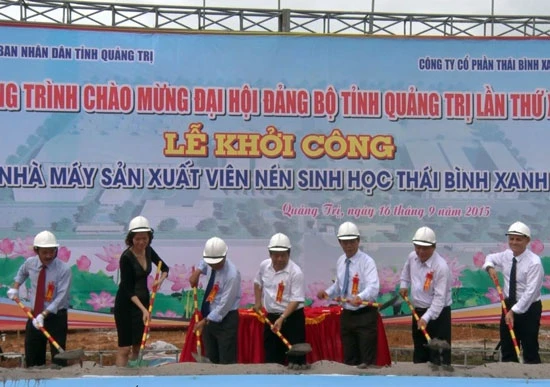 Quảng Trị: Khởi công xây nhà máy sản xuất viên nén sinh học