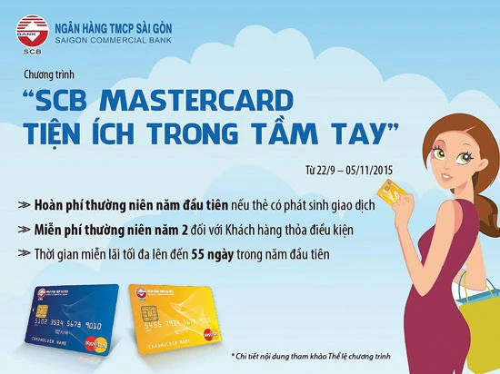 Sở hữu tiện ích trong tầm tay với SCB MasterCard