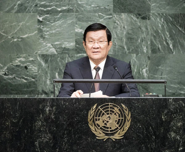 Chủ tịch nước Trương Tấn Sang phát biểu tại Hội nghị Thượng đỉnh Liên Hợp quốc