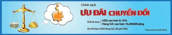 SCB triển khai chính sách “ưu đãi chuyển đổi” dành cho khách hàng cá nhân