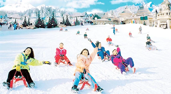 Trải nghiệm trượt tuyết xứ Hàn