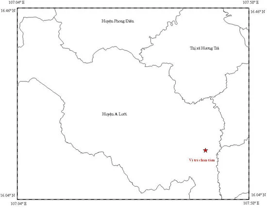 Tiếp tục động đất 2,7 độ richter tại Thừa Thiên – Huế