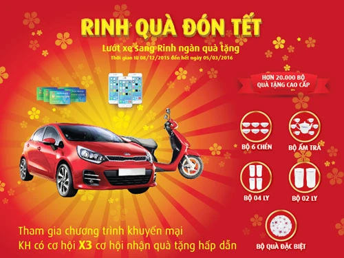 "Rước xe sang - Rinh ngàn quà tặng" cùng VietABank