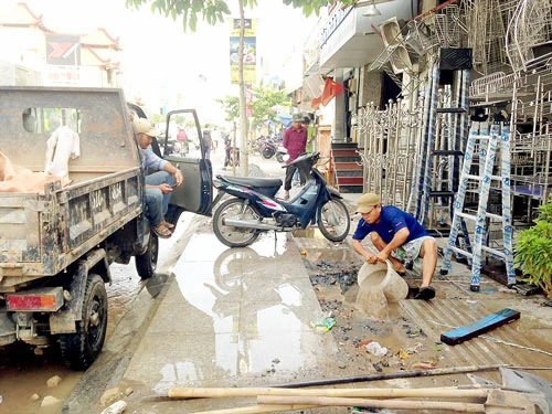 Lại đào đường dịp cuối năm