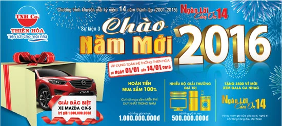 Chào năm mới 2016: “Mua sắm rộn ràng - ngập tràn ưu đãi”