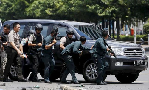 Đánh bom ở thủ đô Indonesia, 5 kẻ tấn công bị tiêu diệt