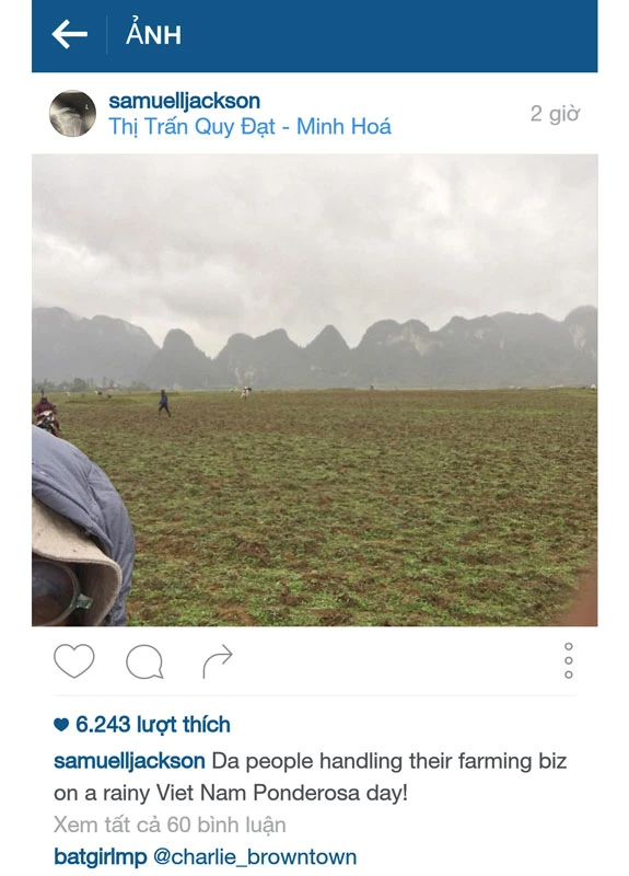 Diễn viên Kong: Skull Island liên tục cập nhật hình ảnh về Việt Nam trên Instagram
