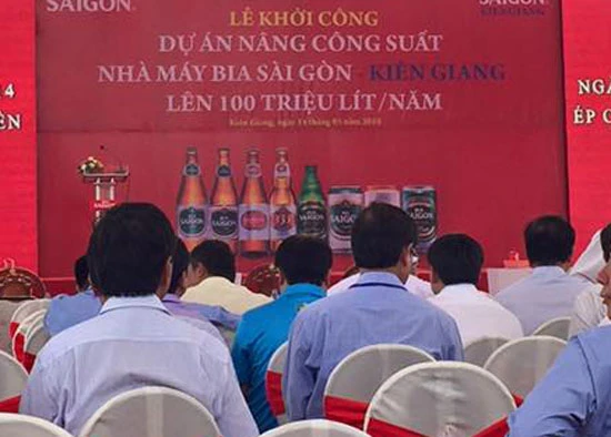 Nhà máy Bia Sài Gòn – Kiên Giang nâng công suất 100 triệu lít