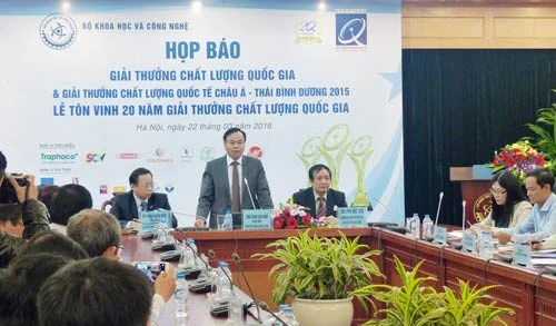 77 doanh nghiệp đạt Giải thưởng Chất lượng quốc gia 2015