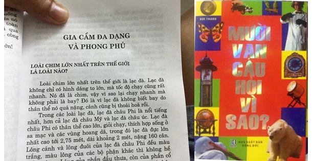 Thu hồi sách về chim lạc đà