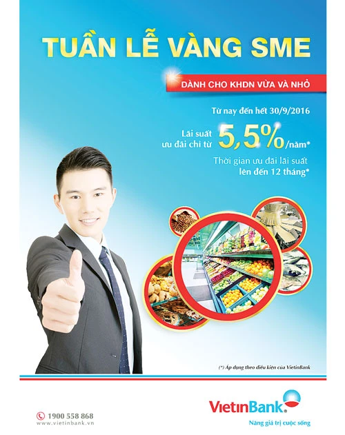 VietinBank gia hạn chương trình “Tuần lễ vàng SME”