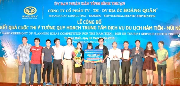 Công bố kết quả cuộc thi ý tưởng quy hoạch dự án Trung tâm DV-DL Hàm Tiến - Mũi Né