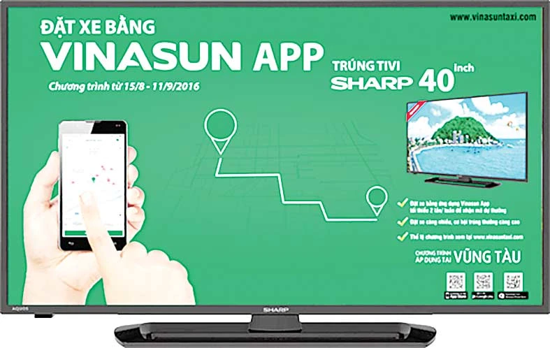Dùng Vinasun APP trúng tivi Sharp