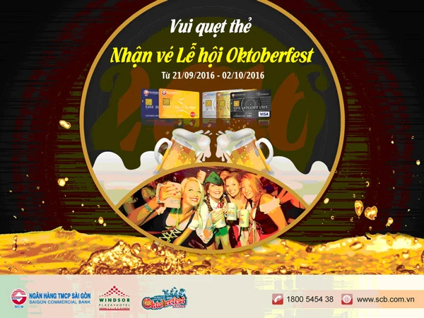 Cơ hội nhận vé lễ hội Oktoberfest 2016 chỉ có tại SCB