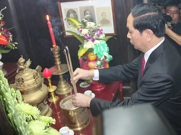 Chủ tịch nước dự Lễ kỷ niệm 140 năm ngày sinh Quyền Chủ tịch nước Huỳnh Thúc Kháng