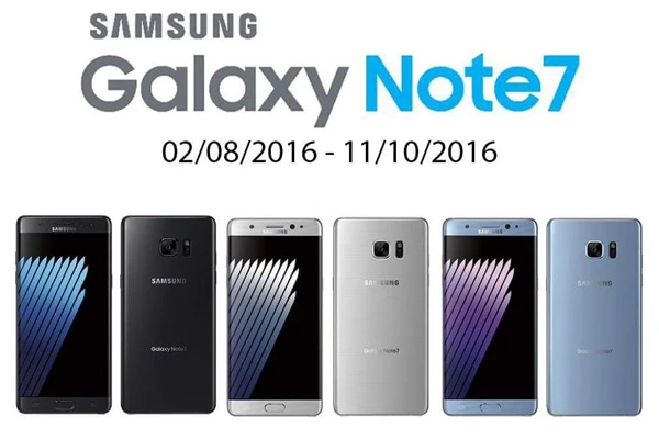 Thu hồi và hoàn tiền toàn bộ Samsung Galaxy Note7 tại Việt Nam