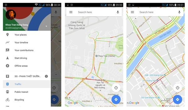 Google Maps mở tính năng theo dõi tắc đường ở Việt Nam