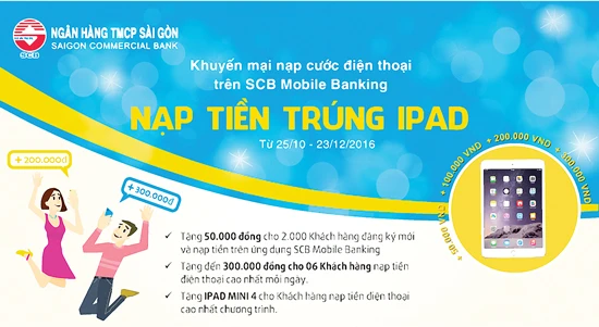 Nạp cước - Tặng tiền, nhận liền iPad