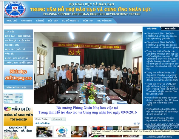 Lập trang web giới thiệu tuyển dụng lưu học sinh tốt nghiệp về nước