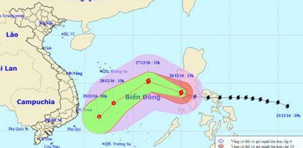 Bão Nock-te đi vào biển Đông, gần tâm bão gió giật cấp 14-15