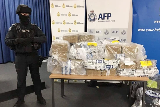 Australia thu giữ 1,1 tấn cocaine trị giá 360 triệu AUD