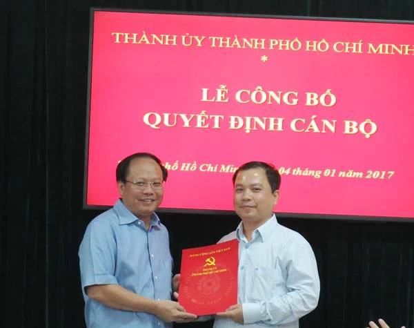 Đồng chí Ma Xuân Việt giữ chức Phó Trưởng ban Tổ chức Thành ủy TPHCM