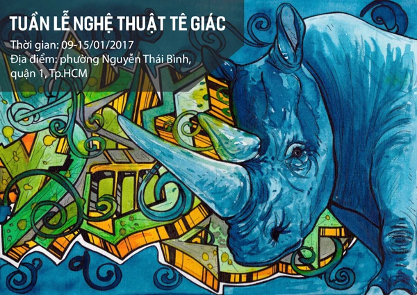12 góc phố giữa Sài Gòn được nghệ thuật hoá thành thông điệp bảo vệ Tê giác