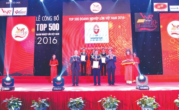 SCB đạt Top 9 doanh nghiệp tư nhân lớn nhất và top 44 doanh nghiệp lớn nhất Việt Nam