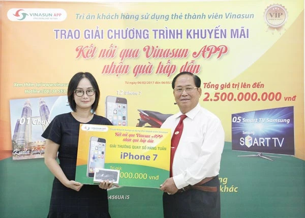 Chương trình khuyến mãi cho khách hàng có thẻ thành viên Vinasun - “Kết nối qua Vinasun App - Nhận quà hấp dẫn”