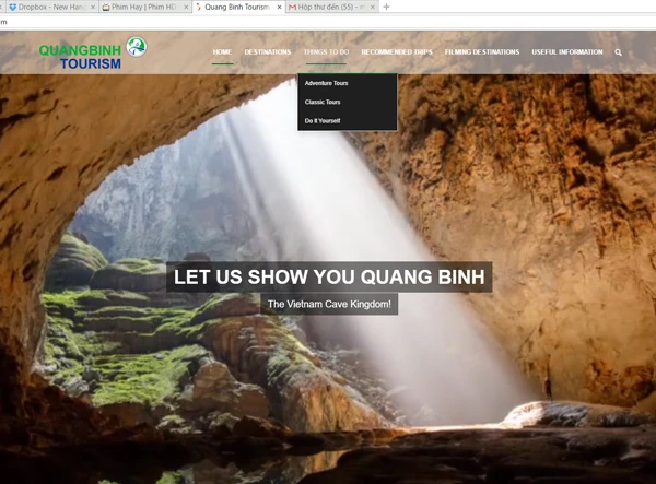 Quảng Bình: Ra mắt trang web dành cho du khách quốc tế