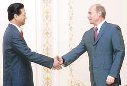 Thủ tướng Nguyễn Tấn Dũng hội kiến với Tổng thống LB Nga V. Putin