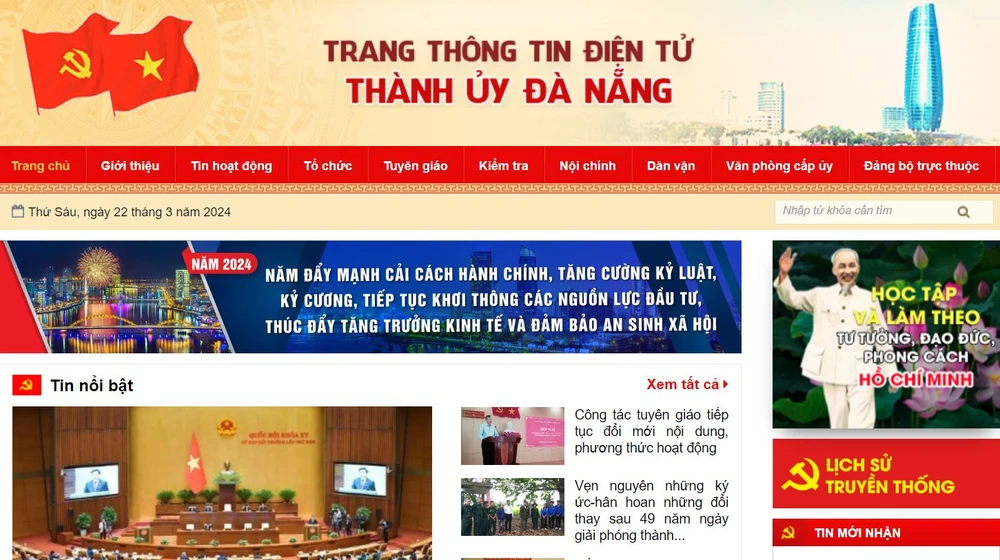 Cuộc thi được tổ chức bằng hình thức trực tuyến trên Trang Thông tin điện tử Thành ủy Đà Nẵng