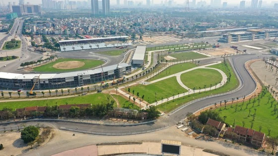 Đường đua F1 tại Hà Nội đang hoàn thành