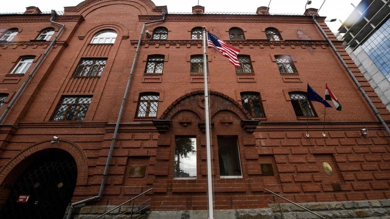 Lãnh sự quán Mỹ tại TP Yekaterinburg (Nga). Ảnh: THE MOSCOW TIMES