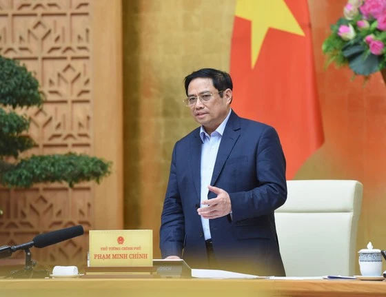 Thủ tướng Phạm Minh Chính tại phiên họp. Ảnh: VIẾT CHUNG